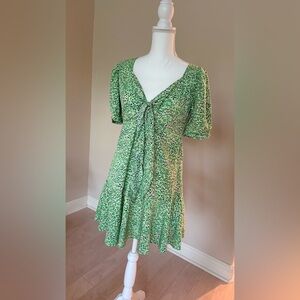 Green Floral Women's Dress